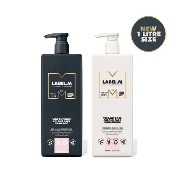 7_4012ab72-39fc-433d-9e22-996162ef0819 LABEL.M Vibrant Rose Shampoo & Conditioner Colour Care Set 1000ml